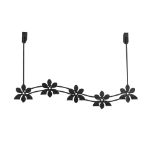 Picture of Flower Over the Door 5-Hook Rack - Black