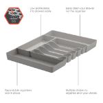 Picture of HEXA® 6-Divider Expandable Silverware Tray — Stone Gray