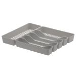 Picture of HEXA® 6-Divider Silverware Tray — Stone Gray