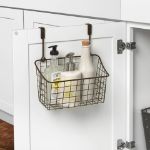 Picture of Grid Over the Cabinet Towel Bar & Medium Basket - Bronze