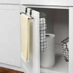 Picture of Grid Over the Cabinet Towel Bar & Recycling Bag Holder - Industrial Gray