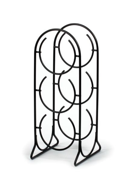 Picture of Horseshoe 3-Bottle Wine Rack - Black