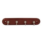 Picture of 4-Hook Wall Mount Key Rack - Walnut/Satin Nickel