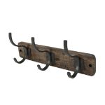 Picture of Richmond Wall Mount 3-Hook Wood Rack - Coffee