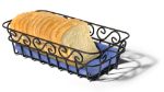 Picture of Scroll Bread Basket - Black