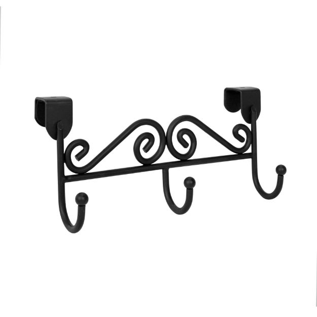 Picture of Scroll™ Over the Cabinet Triple Hook - Black