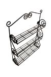 Picture of Scroll Wall Mount 3-Tier Spice Rack - Black