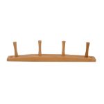 Picture of 4-Peg Wall Mount Wood Rack - Bamboo