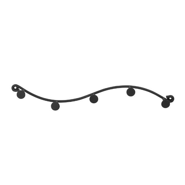 Picture of Sweep Wall Mount 5-Hook Rack - Black