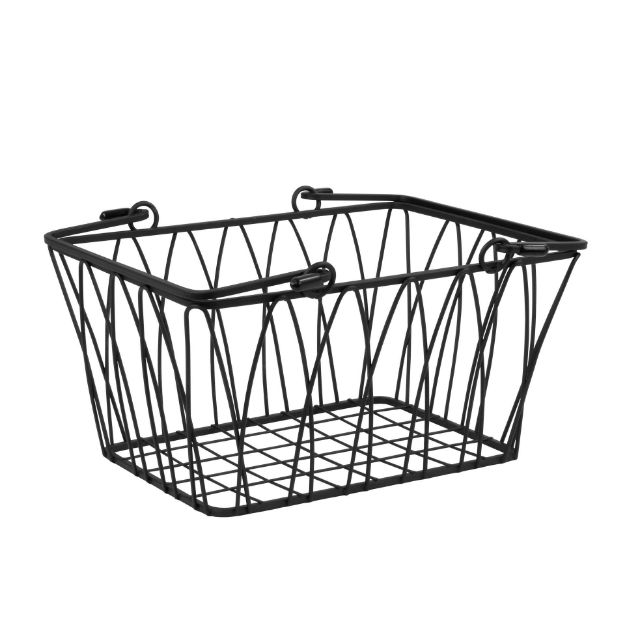 Picture of Twist Small Handled Basket - Black