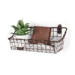Picture of Vintage Living Small Cabinet & Wall Mount Basket - Bronze