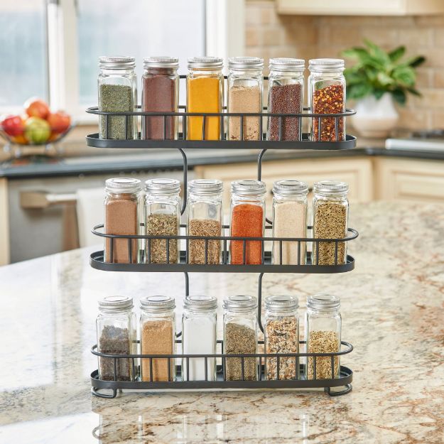 Spectrum Diversified Designs, LLC. Yumi 3-Tier Spice Rack - Black