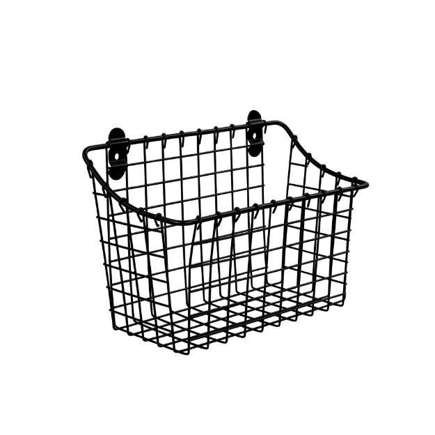 Picture of Vintage Living Large Cabinet & Wall Mount Basket - Black