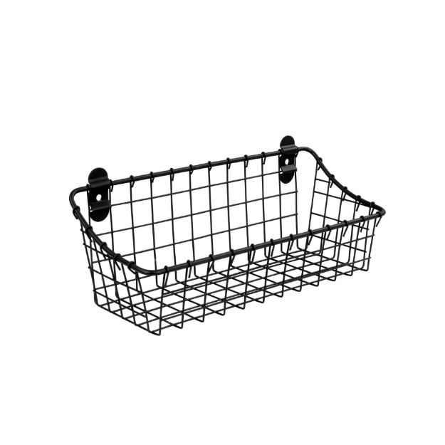 Picture of Vintage Living Small Cabinet Wall Mount Basket - Black