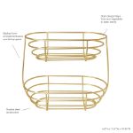 Picture of Euro® 2-Tier Oval Fruit Basket - Gold