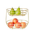 Picture of Euro® 2-Tier Oval Fruit Basket - Gold