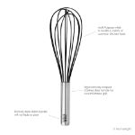 Picture of Whip Whisk 11" SS Silicone Black