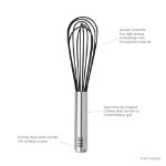 Picture of 9" Silicone Coated Stainless Steel Beat Whisk - Black