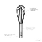 Picture of 6" Silicone Coated Stainless Steel Whisk - Black