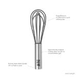 Picture of 6" Silicone Coated Stainless Steel Mini Whisk - Charcoal