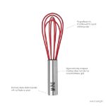 Picture of 6" Silicone Coated Stainless Steel Mini Whisk - Cayenne