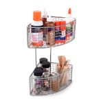 Picture of 2-Tier Corner Storage Basket - Satin Nickel