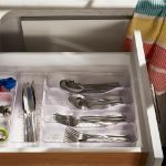 Picture of HEXA® 5-Divider Silverware Tray — Clear Frost