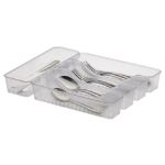 Picture of HEXA® 5-Divider Silverware Tray — Clear Frost