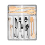 Picture of HEXA® 6-Divider Silverware Tray — Clear Frost