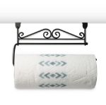 Picture of Scroll Over the Cabinet Door Paper Towel Holder - Black