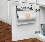 Picture of Scroll Over the Cabinet Door Paper Towel Holder - Black