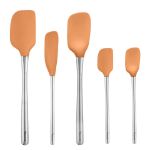 Picture of FLEX-CORE STAINLESS STEEL HANDLED ASSORTED SPATULAS - SET OF 5 Apricot