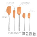 Picture of FLEX-CORE STAINLESS STEEL HANDLED ASSORTED SPATULAS - SET OF 5 Apricot