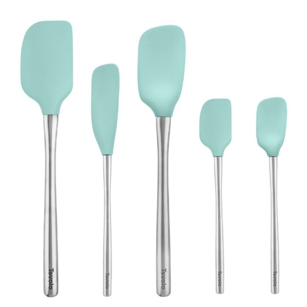 Picture of Flex-Core Stainless Steel Handled Assorted Spatula - SET OF 5 Aqua