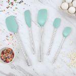 Picture of Flex-Core Stainless Steel Handled Assorted Spatula - SET OF 5 Aqua