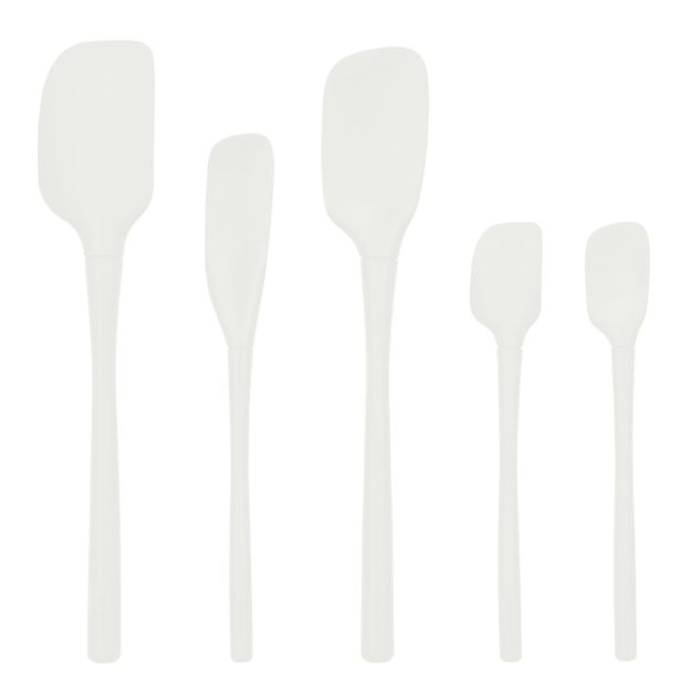 Picture of Flex-Core All Silicone Assorted Spatulas - set of 5 White