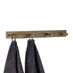 Picture of Wall Mount Wood Rack 4-Peg Greige