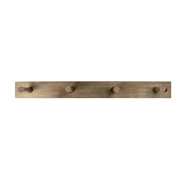 Picture of Wall Mount Wood Rack 4-Peg Greige