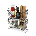 Picture of Ashley Stacking Storage Basket Small - Industrial Gray