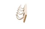 Picture of Stratford Wall Mount 4 Double Hook Rack - Maple with Satin Nickel Hooks